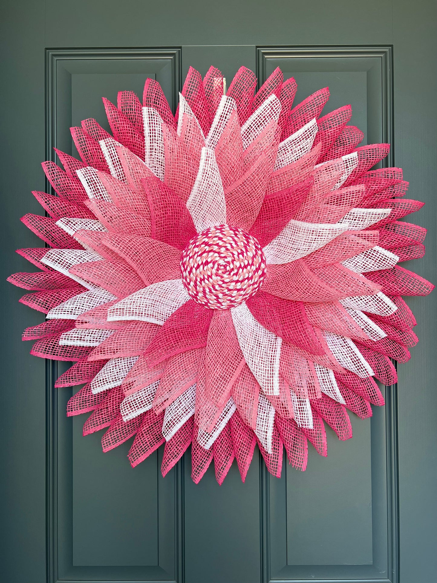 Pink Awareness Beach Starburst Wreath for front Door Pink Lanai Decoration Beach Wreath Tropical Wreath Seaside Coastal Mothers Day Gift
