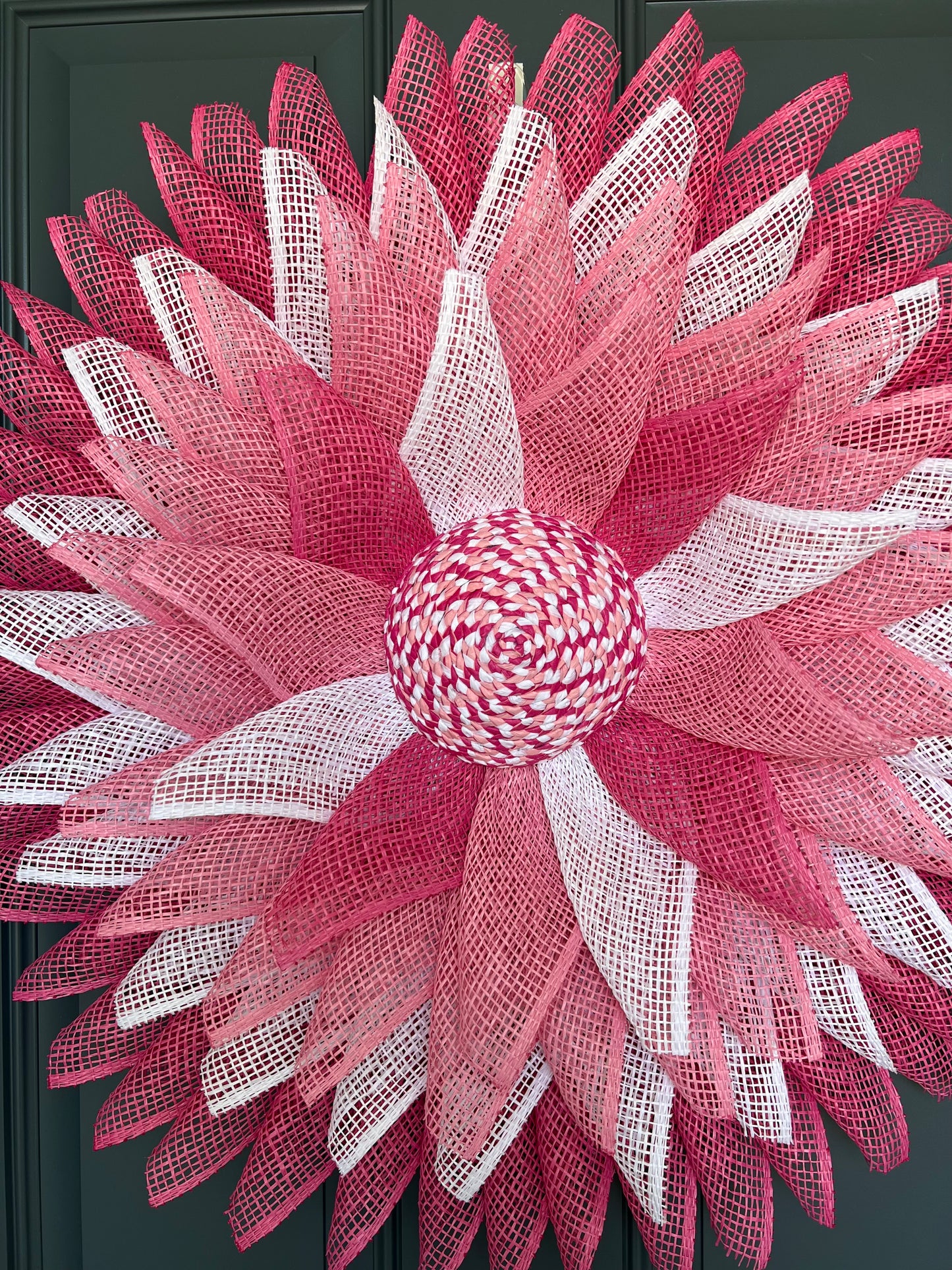 Pink Awareness Beach Starburst Wreath for front Door Pink Lanai Decoration Beach Wreath Tropical Wreath Seaside Coastal Mothers Day Gift