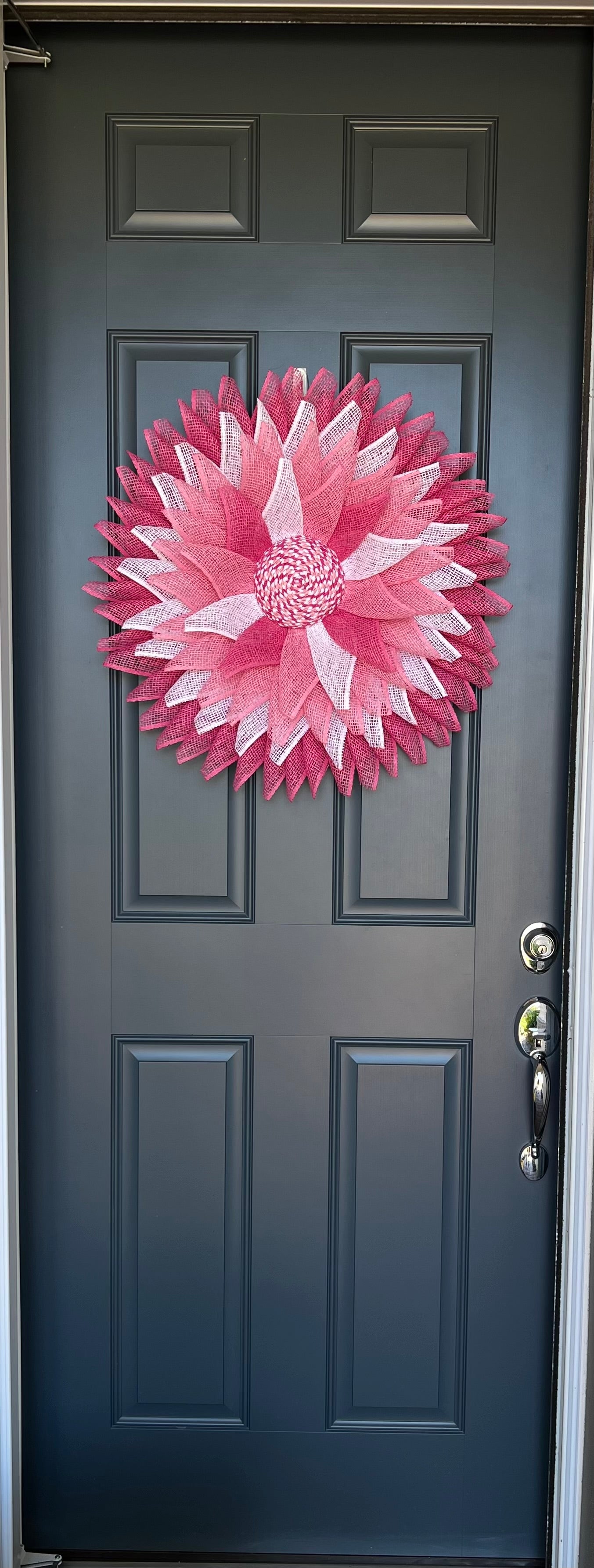 Pink Awareness Beach Starburst Wreath for front Door Pink Lanai Decoration Beach Wreath Tropical Wreath Seaside Coastal Mothers Day Gift