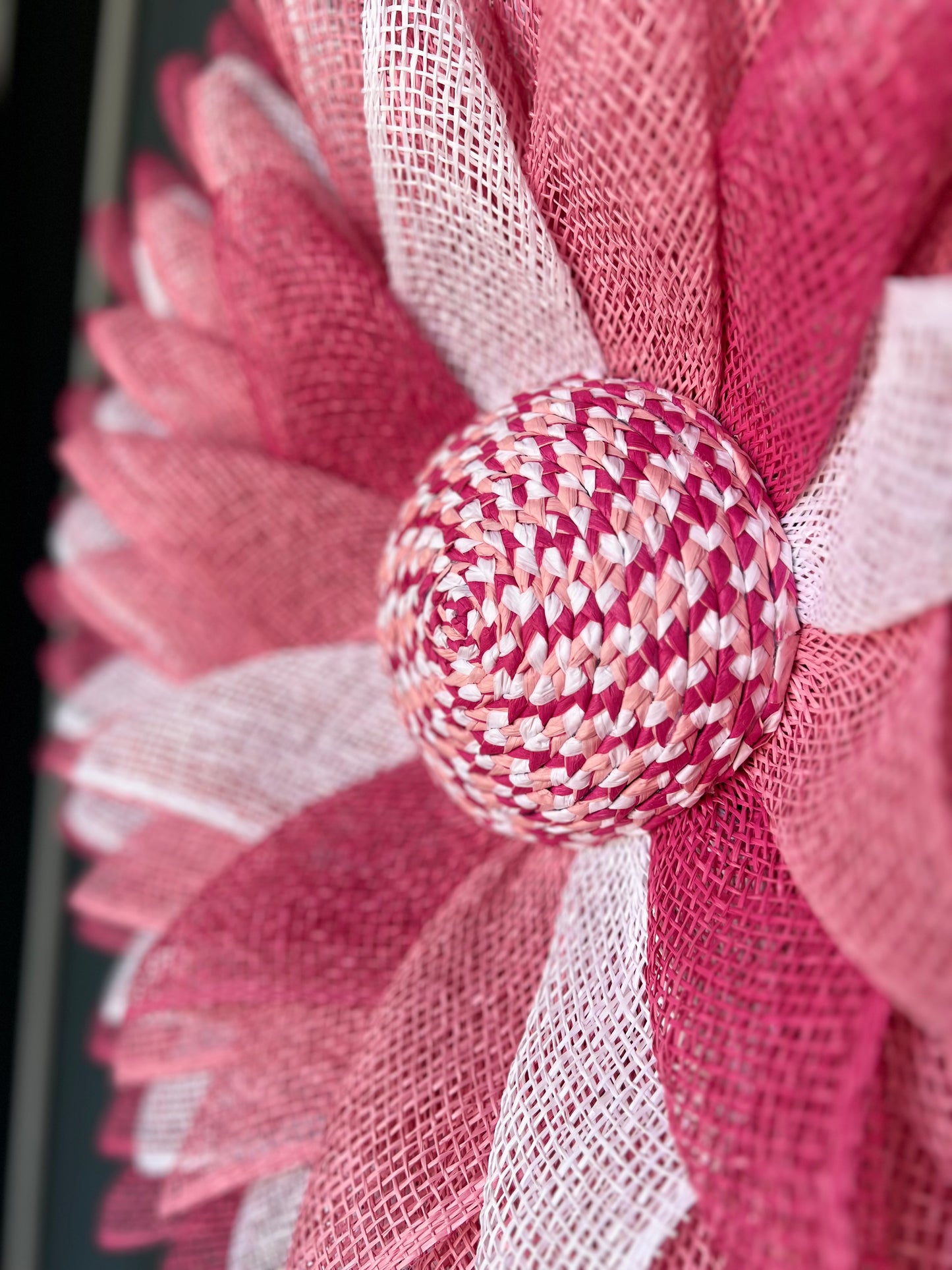 Pink Awareness Beach Starburst Wreath for front Door Pink Lanai Decoration Beach Wreath Tropical Wreath Seaside Coastal Mothers Day Gift
