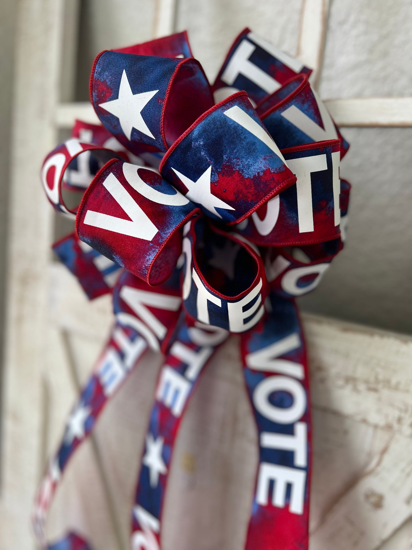 Vote Bow, Patriotic Bow, Election Bow, Political Decoration, Democrat, Republican  Independent Voting Decor, Independence Day, July 4 Bow