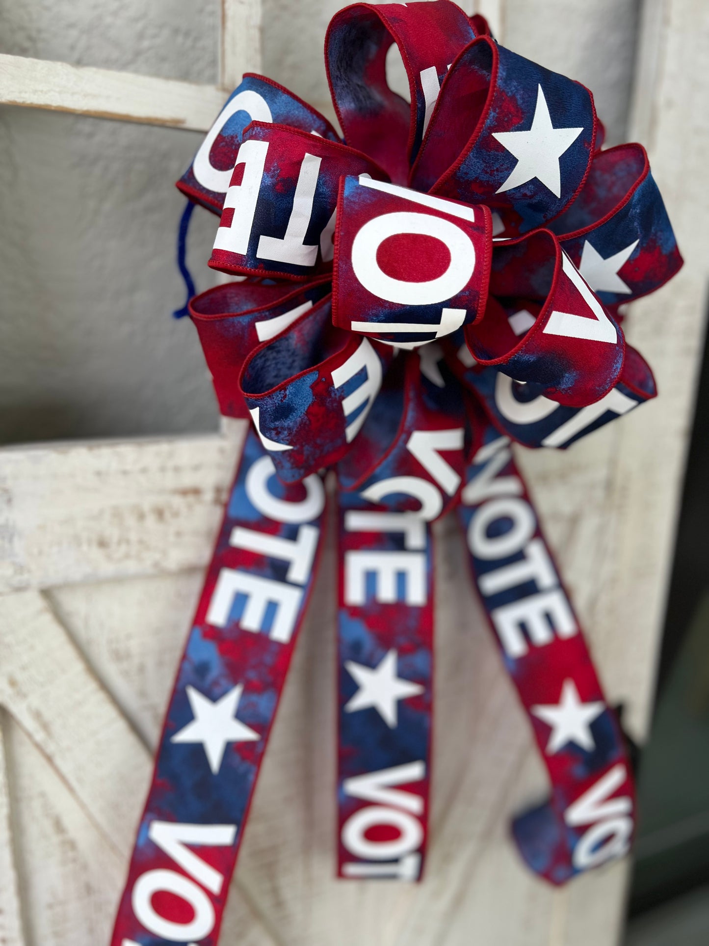 Vote Bow, Patriotic Bow, Election Bow, Political Decoration, Democrat, Republican  Independent Voting Decor, Independence Day, July 4 Bow