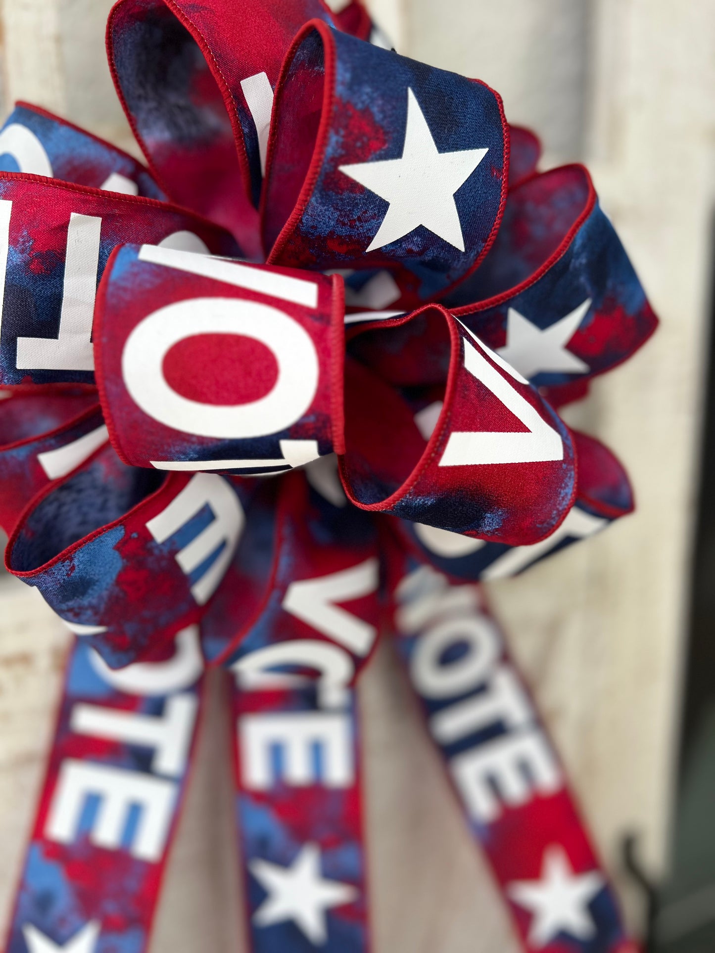 Vote Bow, Patriotic Bow, Election Bow, Political Decoration, Democrat, Republican  Independent Voting Decor, Independence Day, July 4 Bow