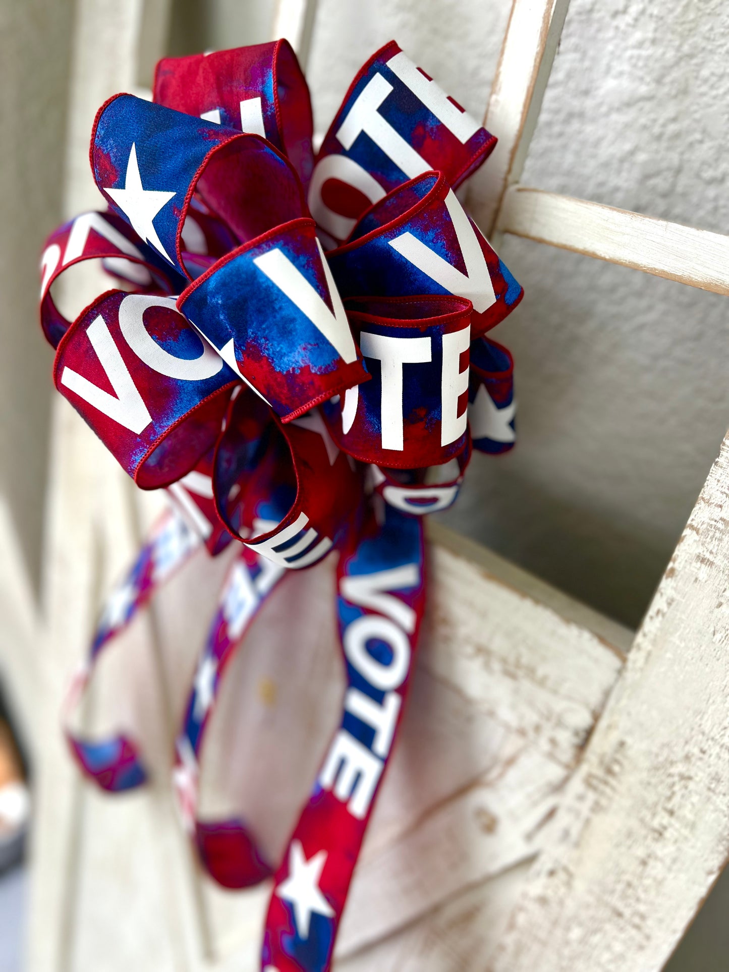 Vote Bow, Patriotic Bow, Election Bow, Political Decoration, Democrat, Republican  Independent Voting Decor, Independence Day, July 4 Bow