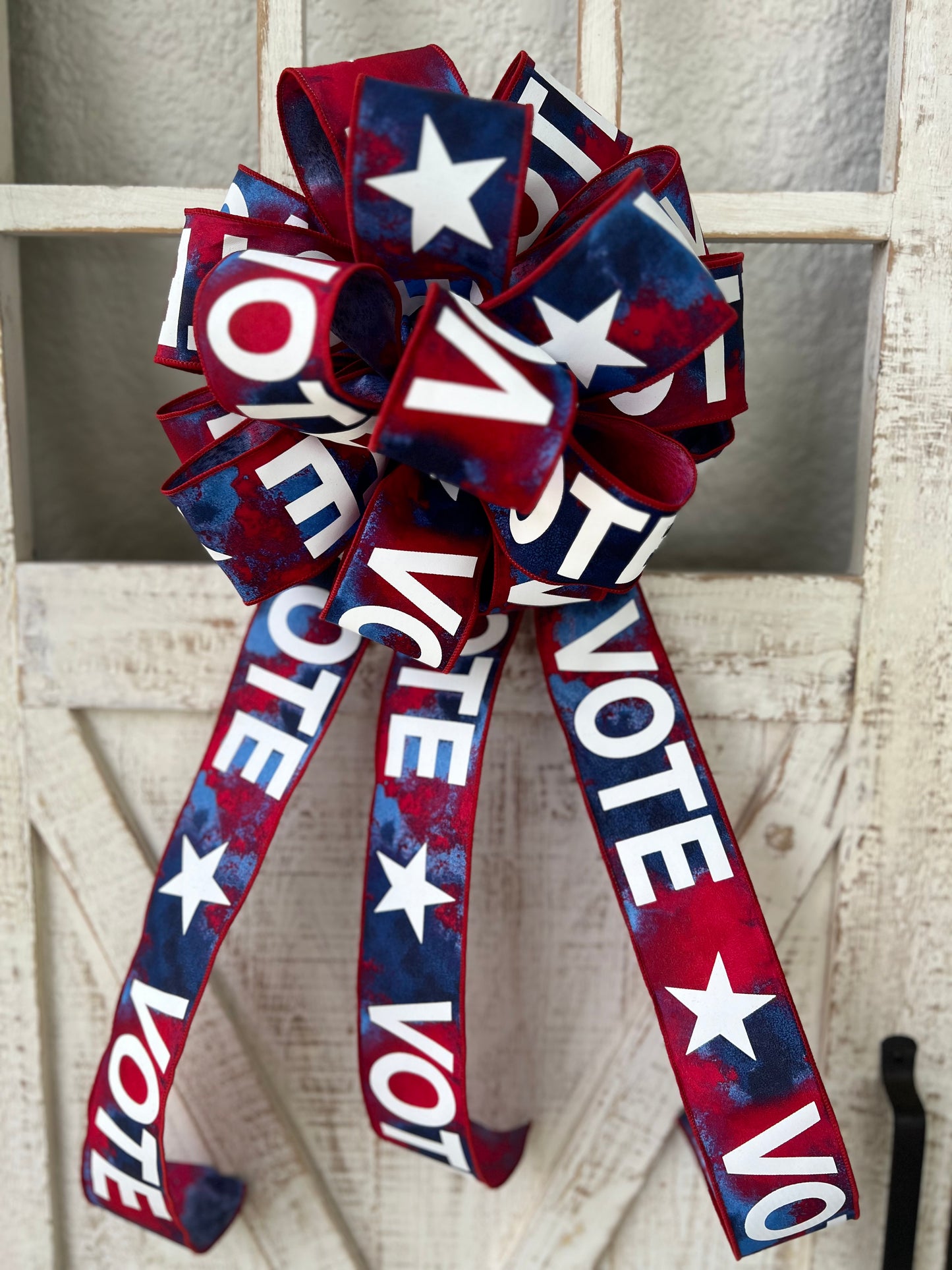 Vote Bow, Patriotic Bow, Election Bow, Political Decoration, Democrat, Republican  Independent Voting Decor, Independence Day, July 4 Bow