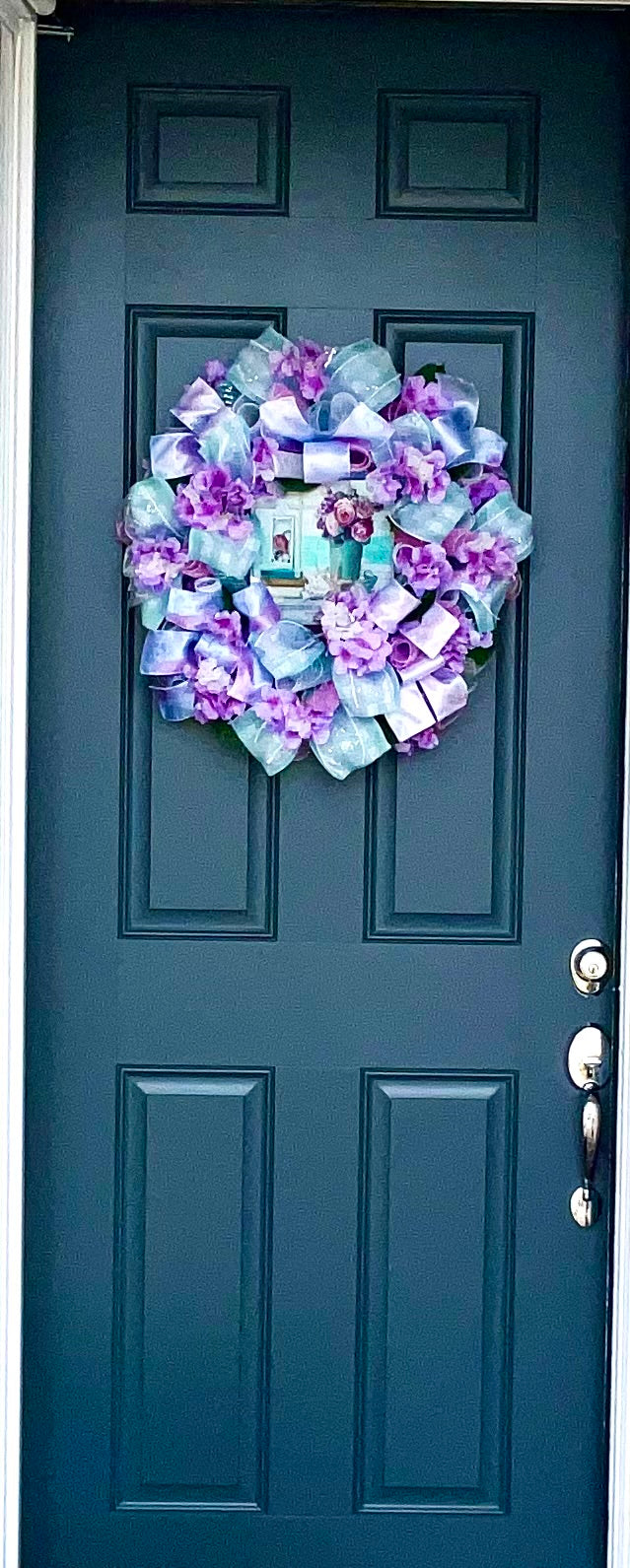 Hydrangea Beach Coastal Tropical Floral Wreath for Front Door Mothers Day Gift Spring Summer Everyday Wreath Coastal Waves Seashells Flowers