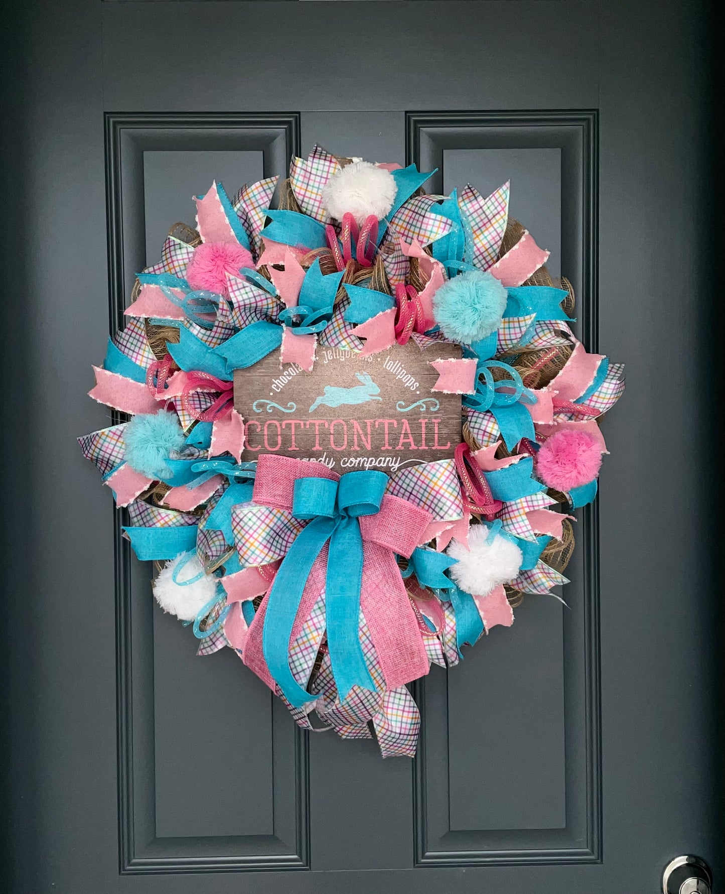 Easter Wreath for Front Door Peter Cottontail Wreath Gift for Friend Gift for Her Spring Decoration Spring Wreath Easter Bunny Wreath