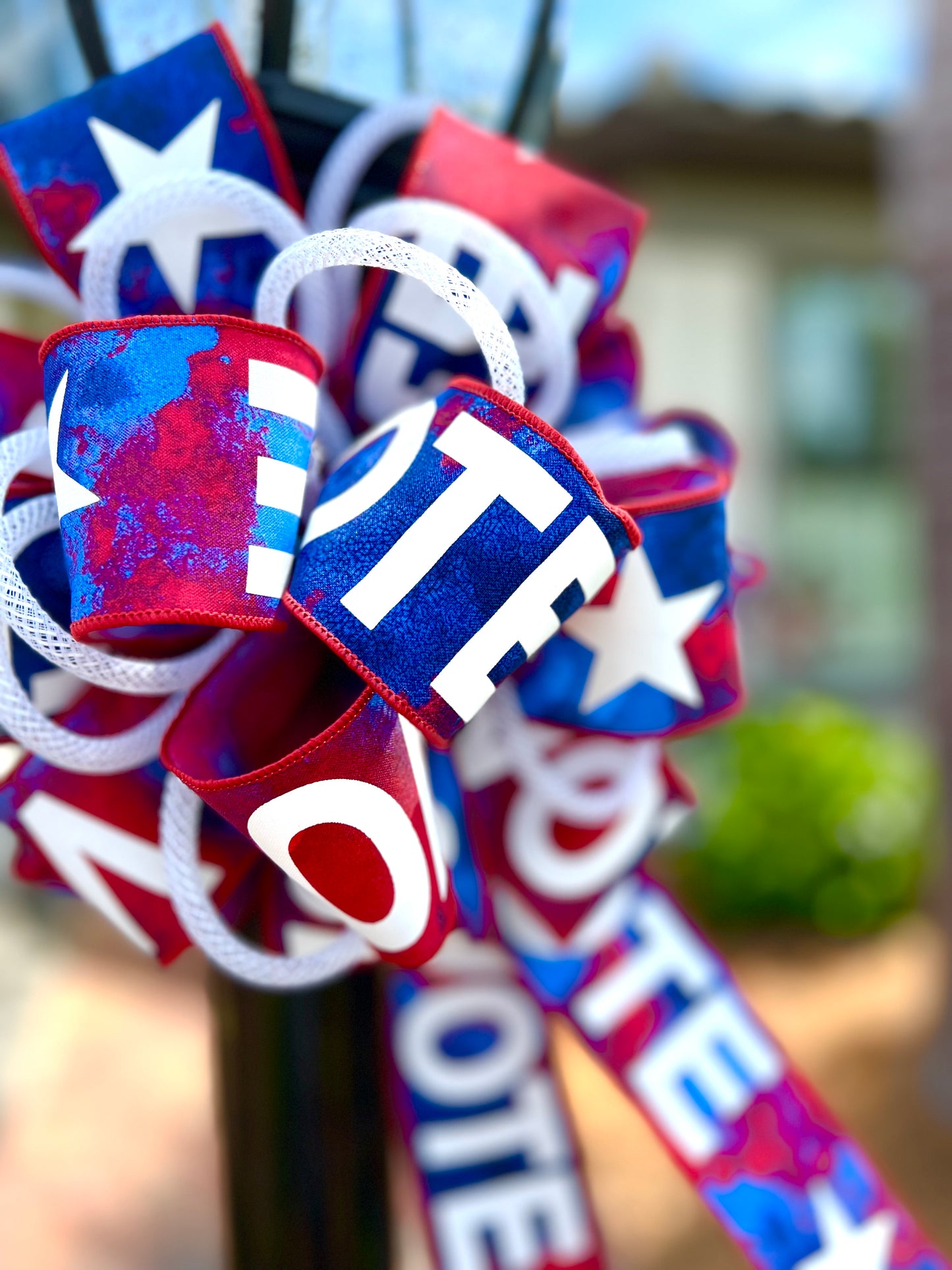 Vote Bow, Patriotic Bow, Election Bow, Political Decoration, Democrat, Republican  Independent Voting Decor, Independence Day, July 4 Bow