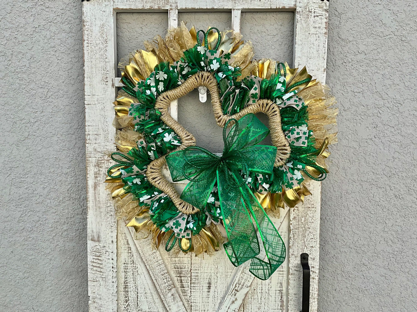 St. Patrick’s Day Wreath for front door, Irish Wreath, Front Door Decor, Green Wreath, Shamrock Wreath, Clover Wreath