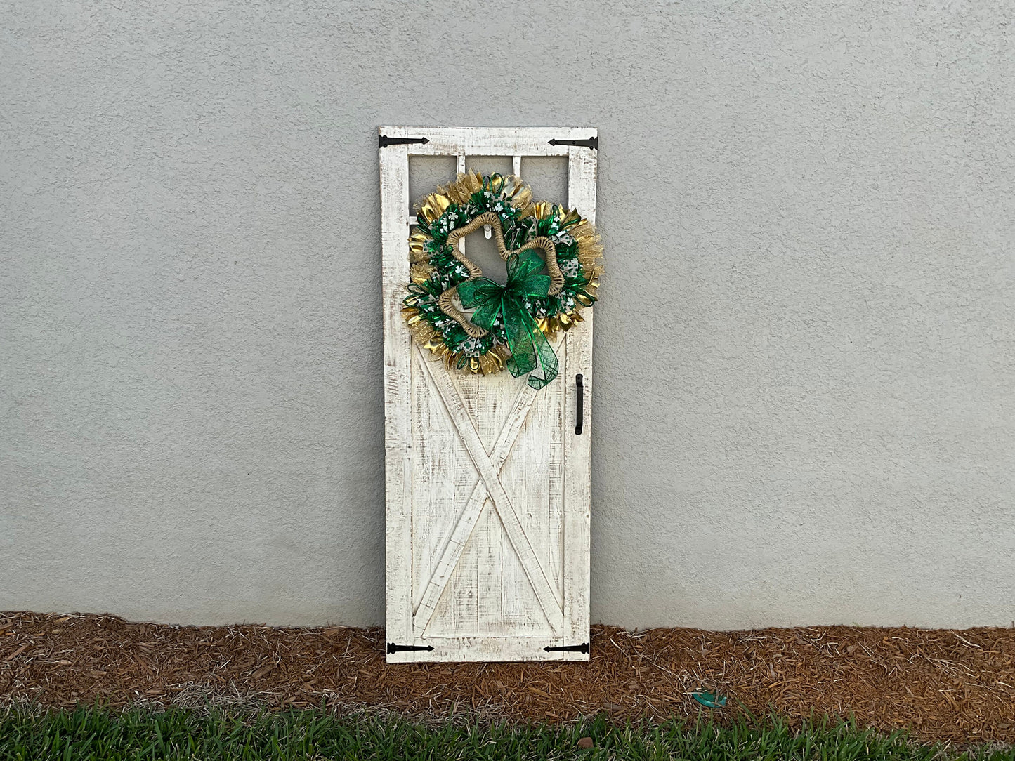St. Patrick’s Day Wreath for front door, Irish Wreath, Front Door Decor, Green Wreath, Shamrock Wreath, Clover Wreath