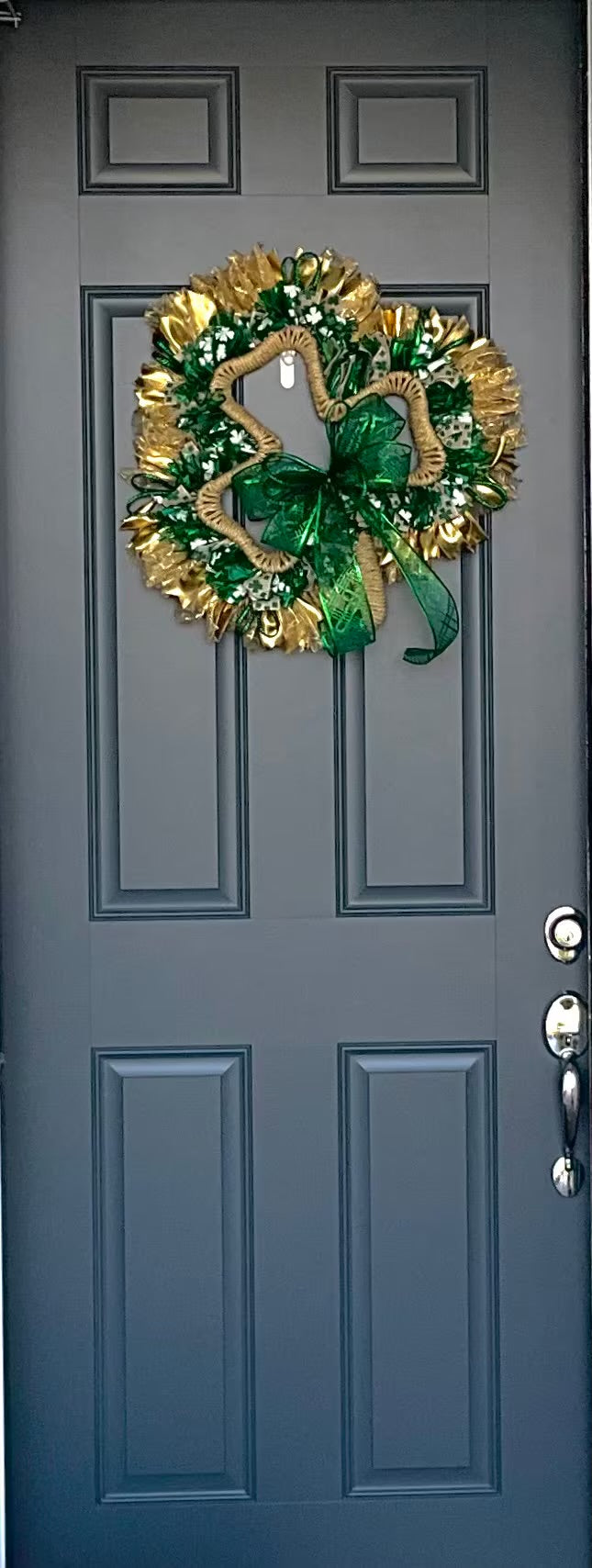 St. Patrick’s Day Wreath for front door, Irish Wreath, Front Door Decor, Green Wreath, Shamrock Wreath, Clover Wreath