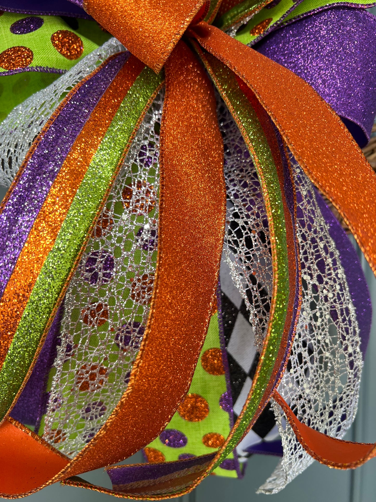 Halloween Bow for Wreath, Lamp Post, Garage or Carriage Light, October 31 Decoration, Halloween Decor, Simple Halloween, Halloween Decor