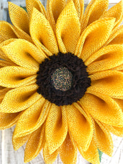 Yellow Sunflower Wreath with Leaves Sunflower Door Decoration for Front Door Flower Wreath Summertime Wreath Lanai Decor