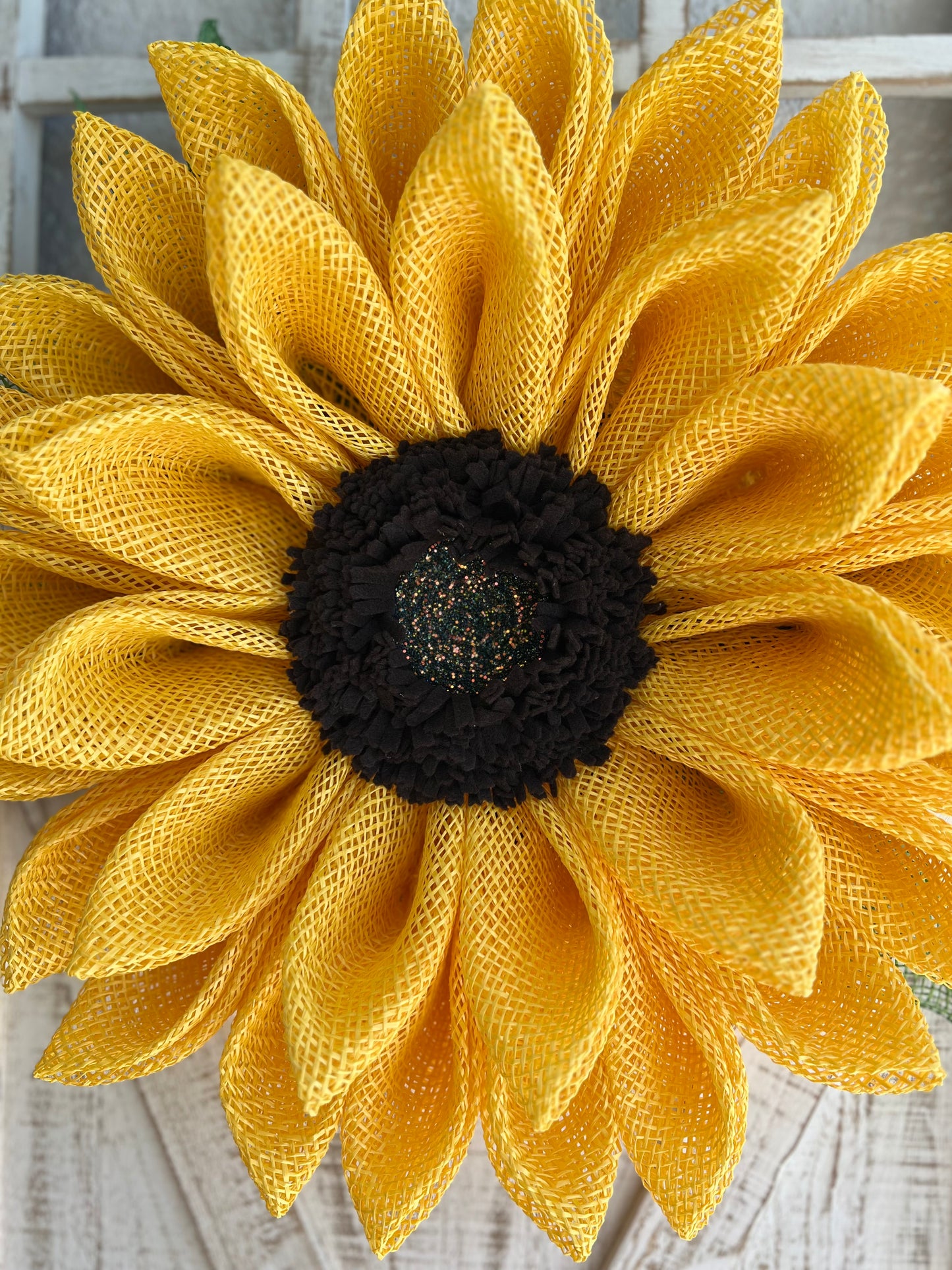 Yellow Sunflower Wreath with Leaves Sunflower Door Decoration for Front Door Flower Wreath Summertime Wreath Lanai Decor (Copy)