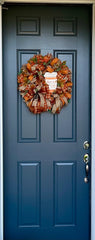 Thanksgiving Fall Harvest Autumn Turkey Wreath for front Door Autumn Fall Home Decoration Thankful and Blessed Pouf Designs by Valerie (Copy)