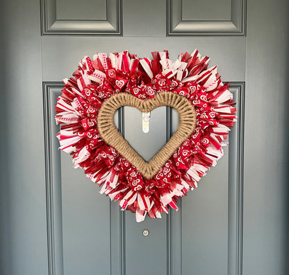 Rustic Heart Heartfelt Mothers Day Wreath Gift for Front Door Mothers Day Wreath Valentines Wreath Heart Housewarming Gift Mothers Day Gift