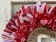 Rustic Heart Heartfelt Mothers Day Wreath Gift for Front Door Mothers Day Wreath Valentines Wreath Heart Housewarming Gift Mothers Day Gift