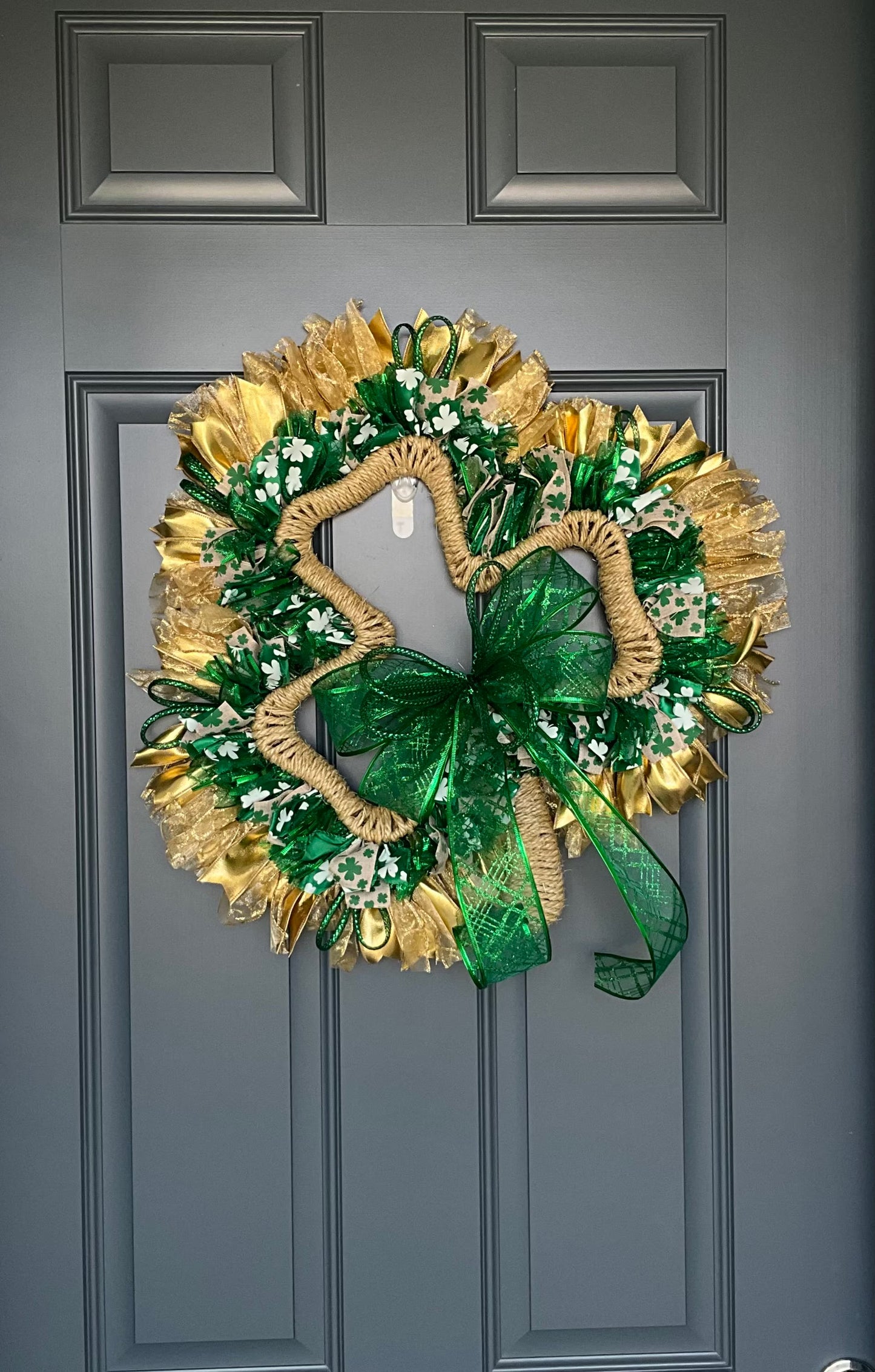St. Patrick’s Day Wreath for front door, Irish Wreath, Front Door Decor, Green Wreath, Shamrock Wreath, Clover Wreath