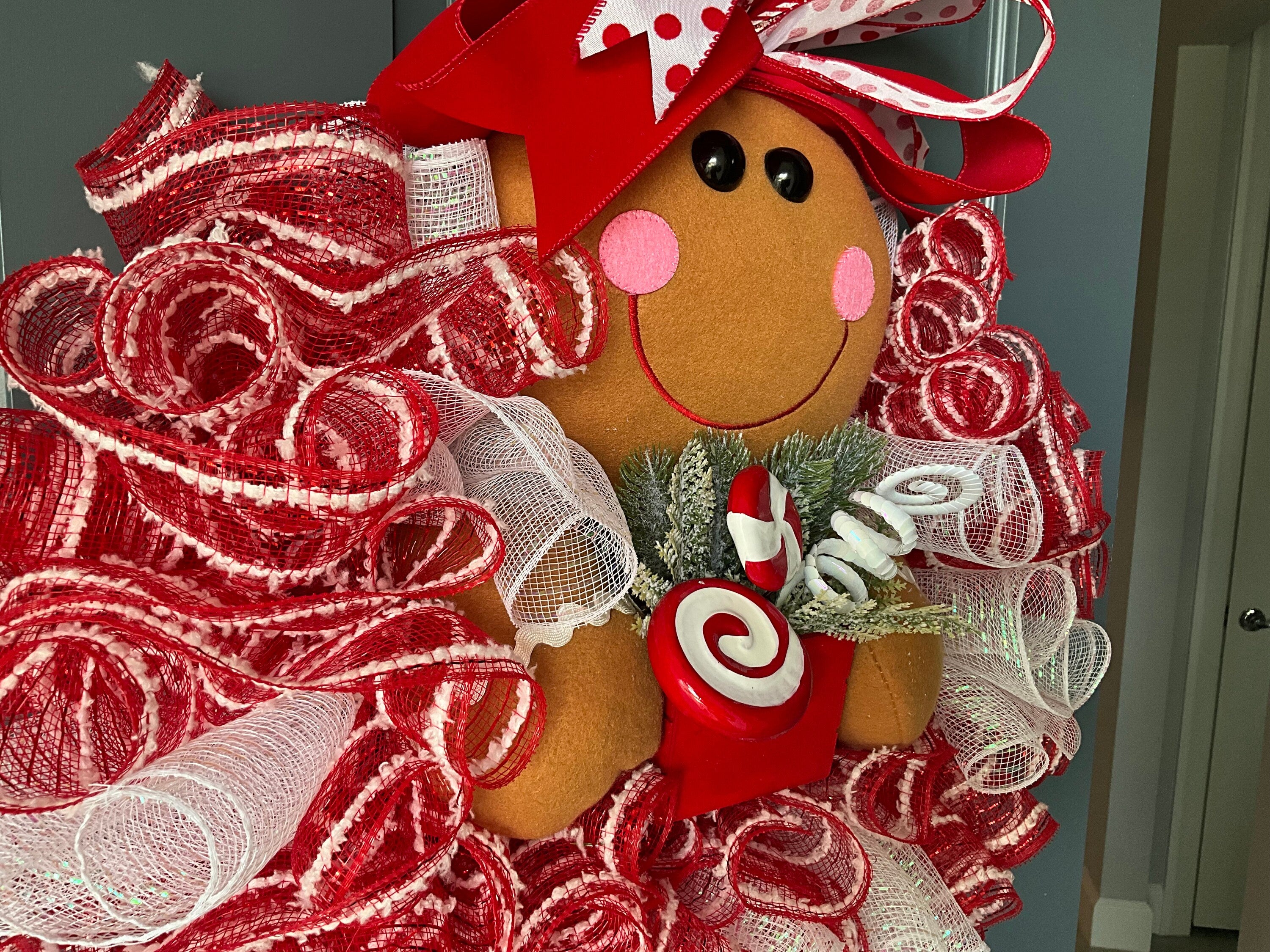 Gingerbread authentic girl wreath