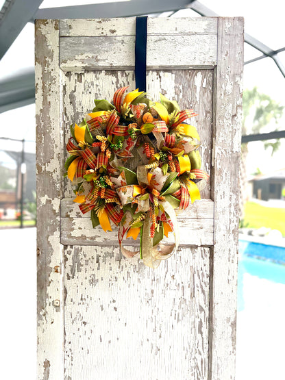 Fall Leaves Wreath for Front Door