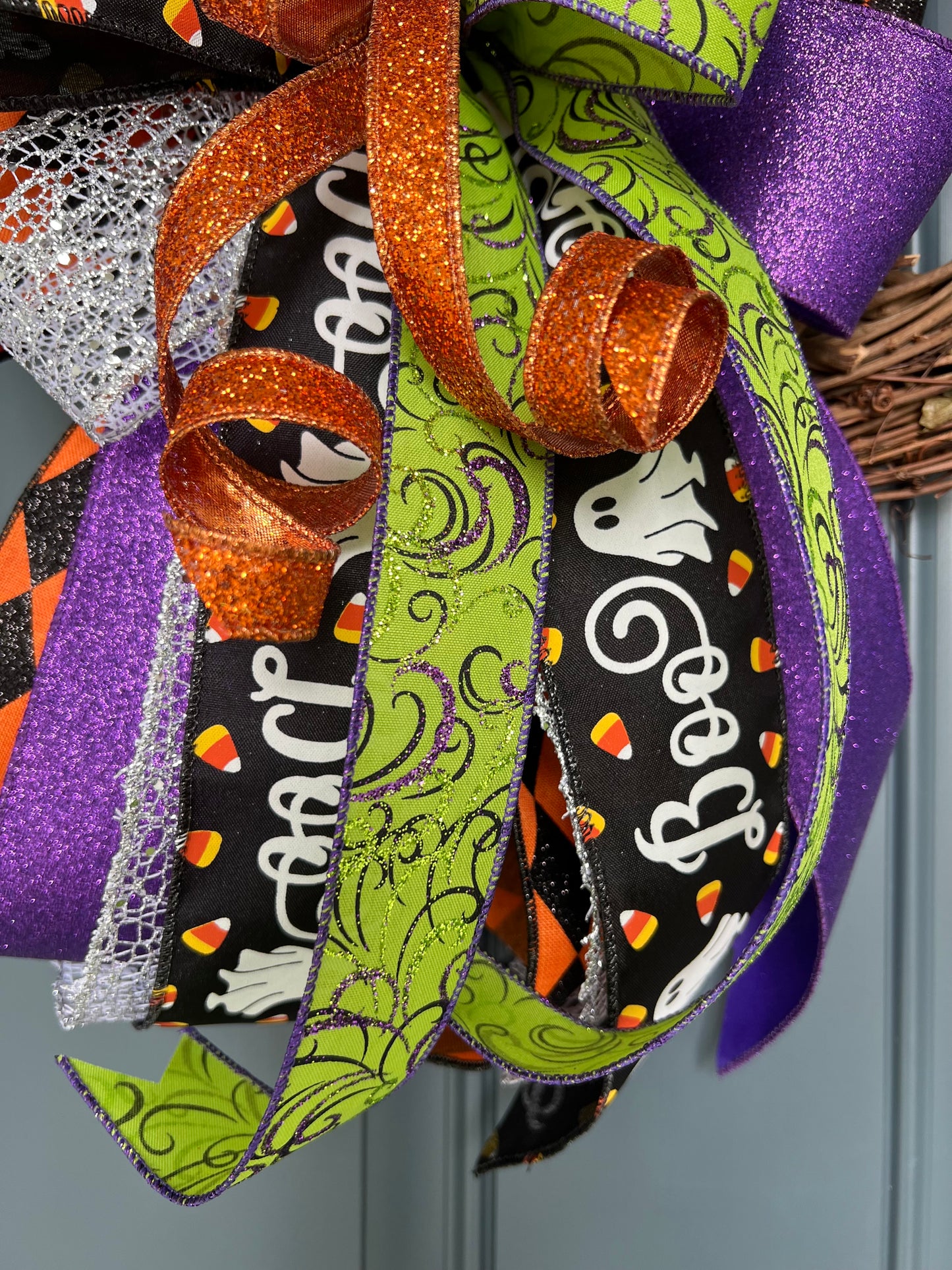 Halloween Bow for Wreath, Lamp Post, Garage or Carriage Light, October 31 Decoration, Halloween Decor, Simple Halloween, Halloween Decor (Copy)