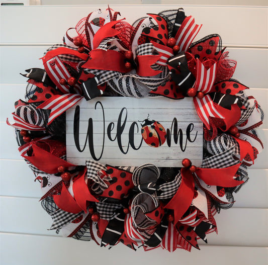 Ladybug Wreath